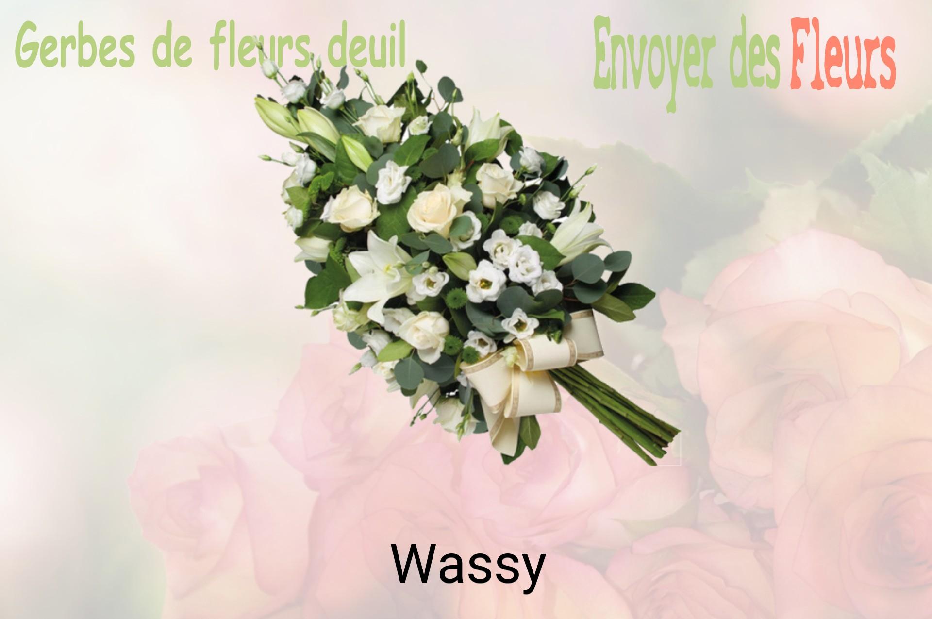 Gerbe de fleurs de deuil livrée à Wassy